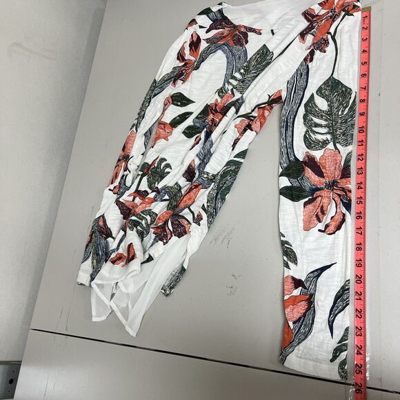 Soft Surroundings Petal Floral Sequin Tunic Top M Boho Boat Neck Long Sleeve - Picture 11 of 15